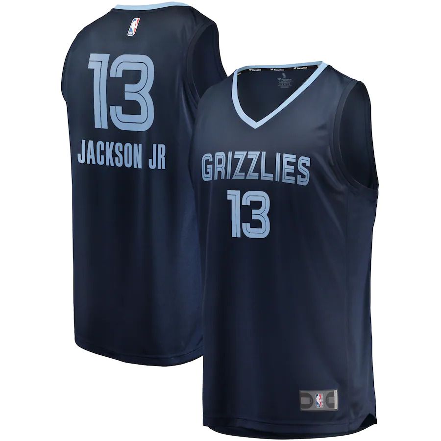 Men Memphis Grizzlies #13 Jaren Jackson Jr. Fanatics Branded Navy Fast Break Player NBA Jersey